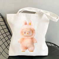 Thumbnail for Cute Labubu Shoulder Tote Canvas Bag - ArtGalleryZen