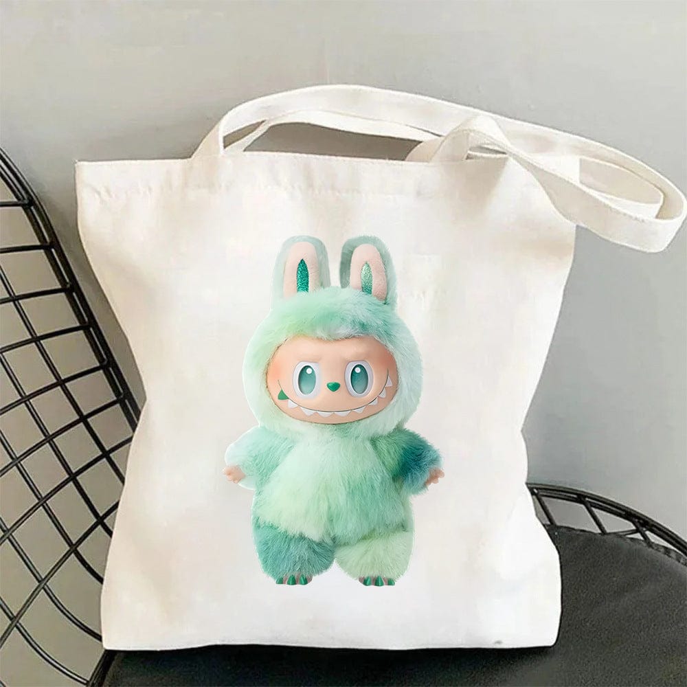 Cute Labubu Shoulder Tote Canvas Bag - ArtGalleryZen