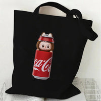 Thumbnail for Cute Labubu Shoulder Tote Canvas Bag - ArtGalleryZen