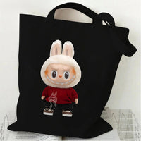 Thumbnail for Cute Labubu Shoulder Tote Canvas Bag - ArtGalleryZen