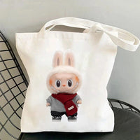 Thumbnail for Cute Labubu Shoulder Tote Canvas Bag - ArtGalleryZen