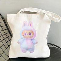 Thumbnail for Cute Labubu Shoulder Tote Canvas Bag - ArtGalleryZen