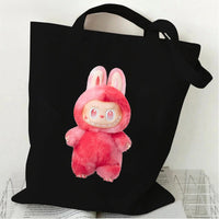 Thumbnail for Cute Labubu Shoulder Tote Canvas Bag - ArtGalleryZen