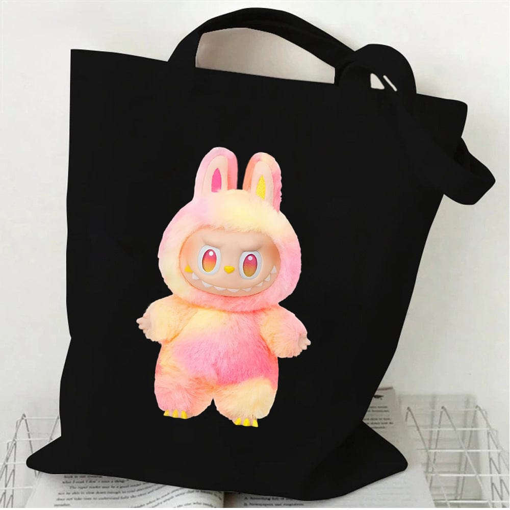 Cute Labubu Shoulder Tote Canvas Bag - ArtGalleryZen