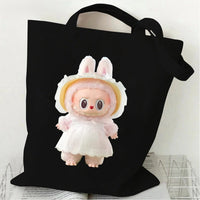 Thumbnail for Cute Labubu Shoulder Tote Canvas Bag - ArtGalleryZen