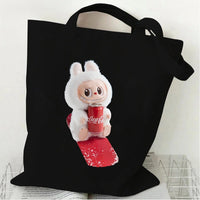 Thumbnail for Cute Labubu Shoulder Tote Canvas Bag - ArtGalleryZen