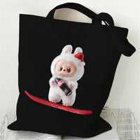 Thumbnail for Cute Labubu Shoulder Tote Canvas Bag - ArtGalleryZen
