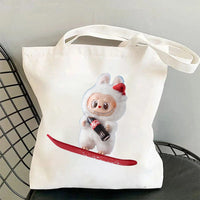 Thumbnail for Cute Labubu Shoulder Tote Canvas Bag - ArtGalleryZen