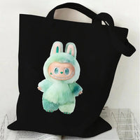 Thumbnail for Cute Labubu Shoulder Tote Canvas Bag - ArtGalleryZen
