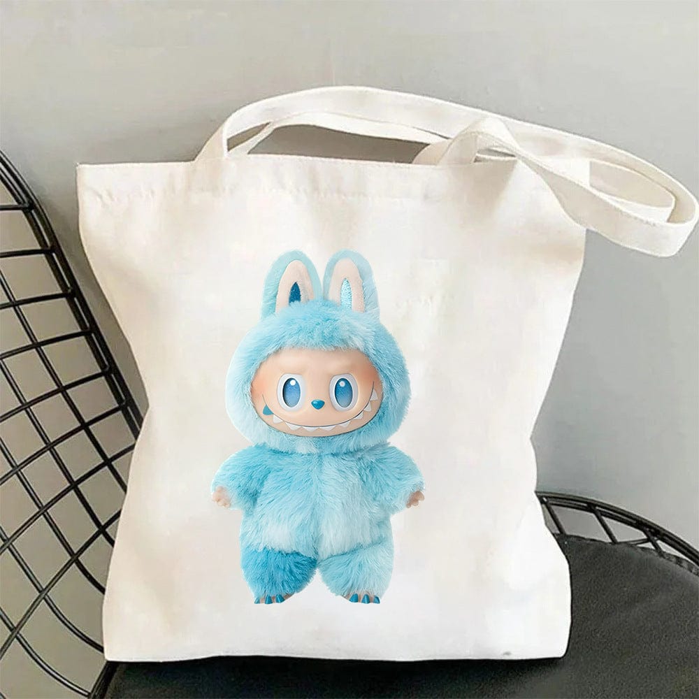 Cute Labubu Shoulder Tote Canvas Bag - ArtGalleryZen