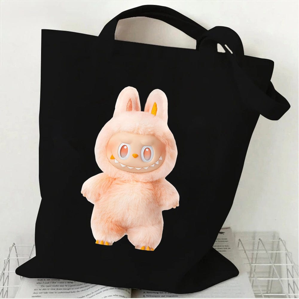 Cute Labubu Shoulder Tote Canvas Bag - ArtGalleryZen