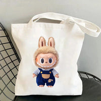 Thumbnail for Cute Labubu Shoulder Tote Canvas Bag - ArtGalleryZen