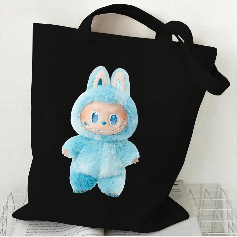 Cute Labubu Shoulder Tote Canvas Bag - ArtGalleryZen