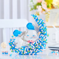 Thumbnail for Cute LEGO Compatible Cinnamoroll Floral Moon Building Bricks - ArtGalleryZen
