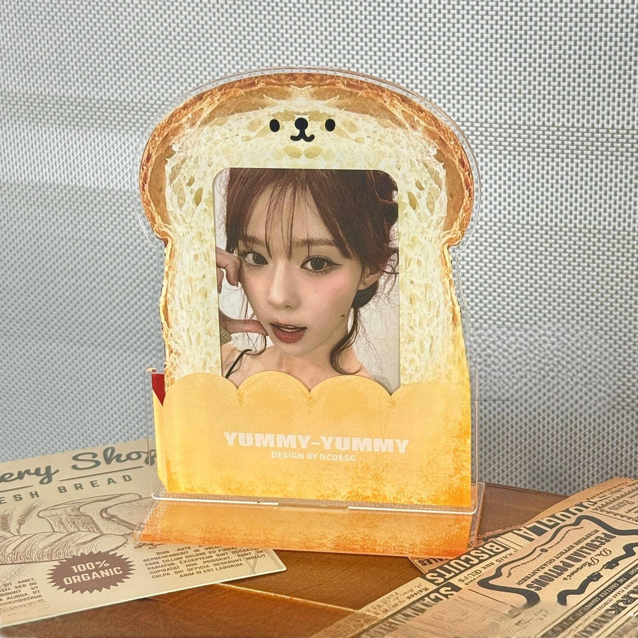Cute Little Bread Kpop Acrylic Photocard Holder - ArtGalleryZen