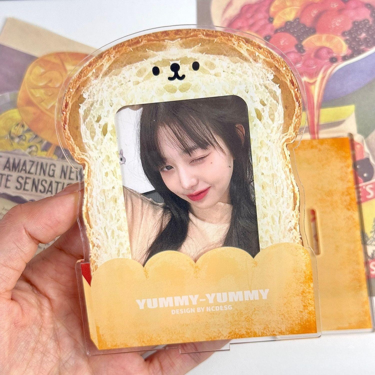 Cute Little Bread Kpop Acrylic Photocard Holder - ArtGalleryZen