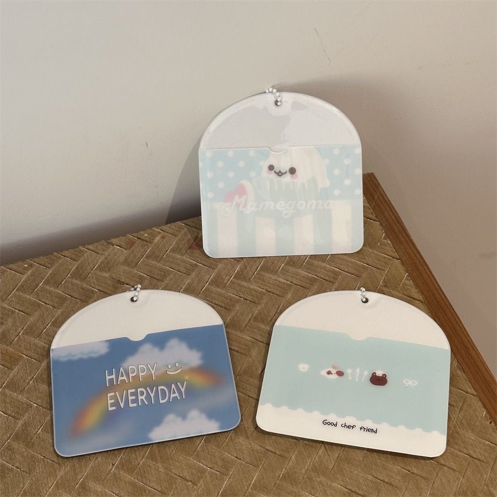 Cute Little Puppy Bear Kpop Keychain Photocard Holder - ArtGalleryZen