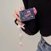 Thumbnail for Cute LOVE STORY Denim AirPods Earphone Case With Accessories - ArtGalleryZen