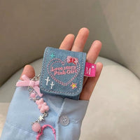 Thumbnail for Cute LOVE STORY Denim AirPods Earphone Case With Accessories - ArtGalleryZen