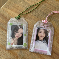 Thumbnail for Cute Lucky Clover Bunny Amulet Kpop Keychain Photocard Holder - ArtGalleryZen