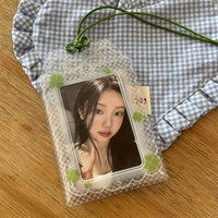 Thumbnail for Cute Lucky Clover Bunny Amulet Kpop Keychain Photocard Holder - ArtGalleryZen