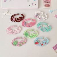 Thumbnail for Cute Lucky Clover Strawberry Wing Kpop Acrylic Keychain Carabiner - ArtGalleryZen