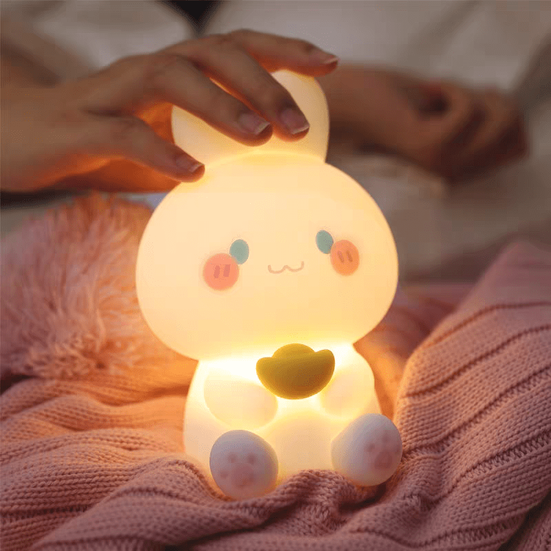 Cute Lucky Rabbit Night Light - ArtGalleryZen
