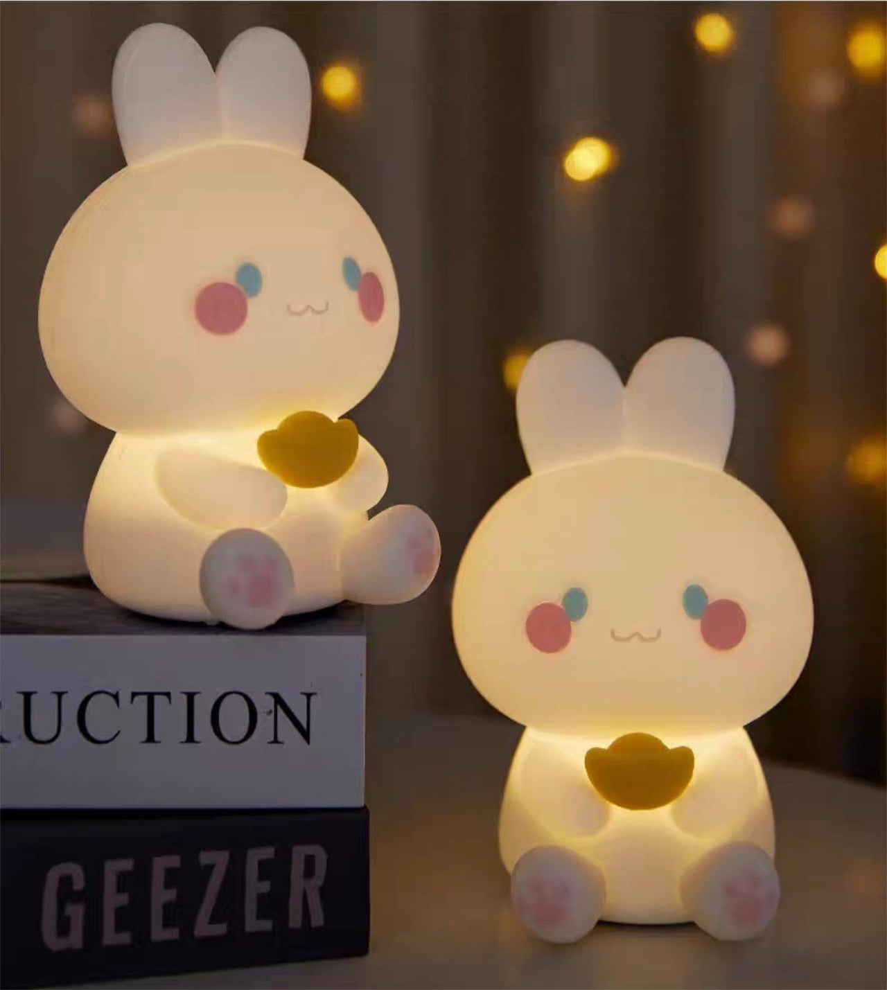Cute Lucky Rabbit Night Light - ArtGalleryZen