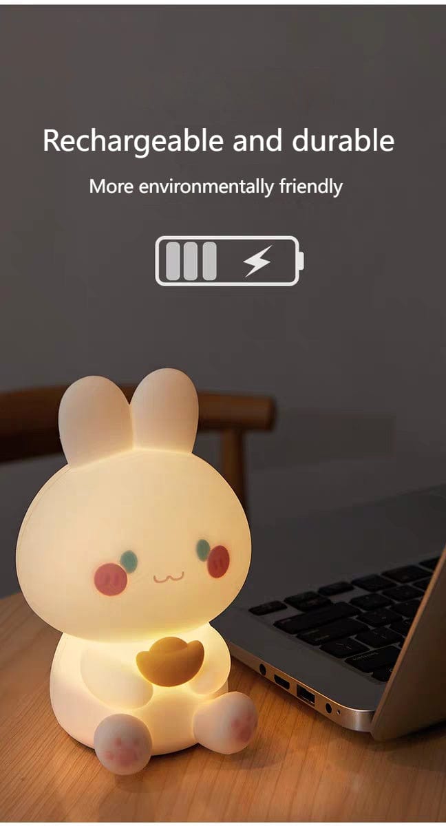 Cute Lucky Rabbit Night Light - ArtGalleryZen