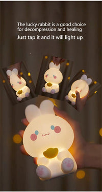 Thumbnail for Cute Lucky Rabbit Night Light - ArtGalleryZen