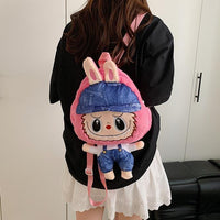 Thumbnail for Cute Mario Labubu Plush Backpack Bag - ArtGalleryZen