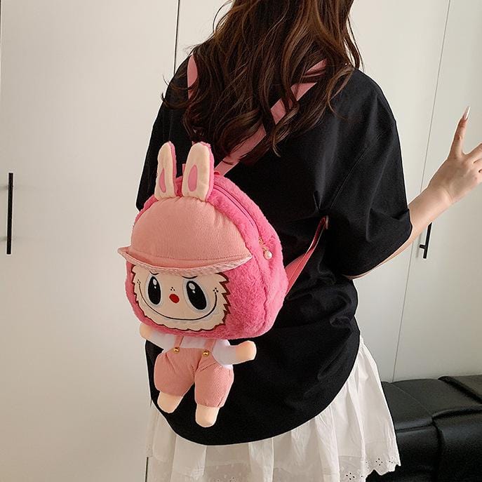 Cute Mario Labubu Plush Backpack Bag - ArtGalleryZen