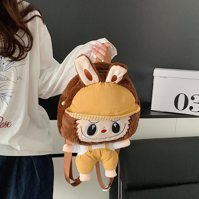 Cute Mario Labubu Plush Backpack Bag - ArtGalleryZen