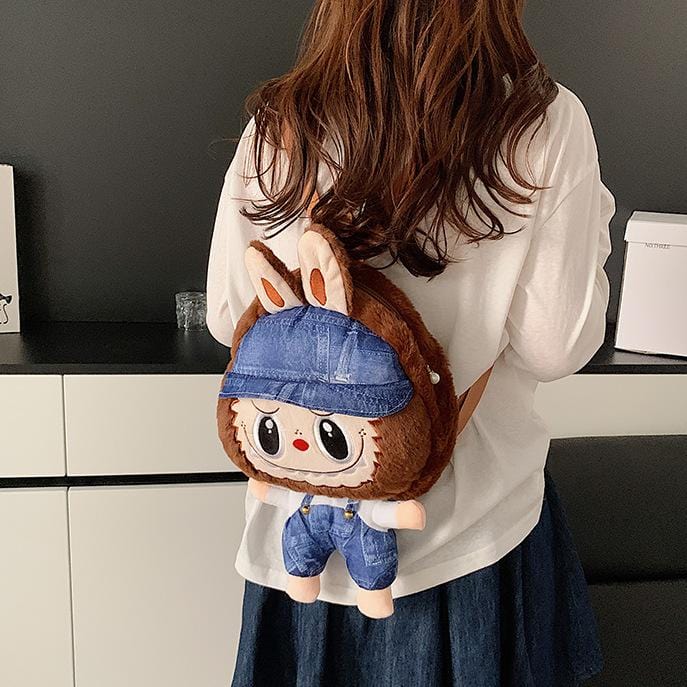 Cute Mario Labubu Plush Backpack Bag - ArtGalleryZen