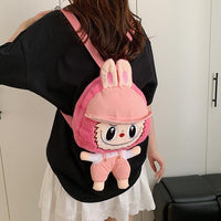 Thumbnail for Cute Mario Labubu Plush Backpack Bag - ArtGalleryZen