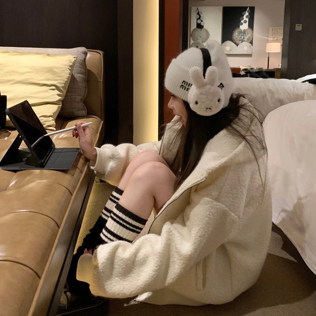 Cute Miffy Winter Warm Plush Ear Muffs - ArtGalleryZen