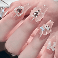 Thumbnail for Cute My Melody Handmade 3D Press on Nails Short False Nail - ArtGalleryZen