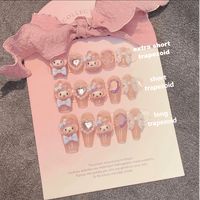 Thumbnail for Cute My Melody Handmade 3D Press on Nails Short False Nail - ArtGalleryZen