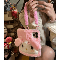 Thumbnail for Cute My Melody Plush Flip iPhone Case