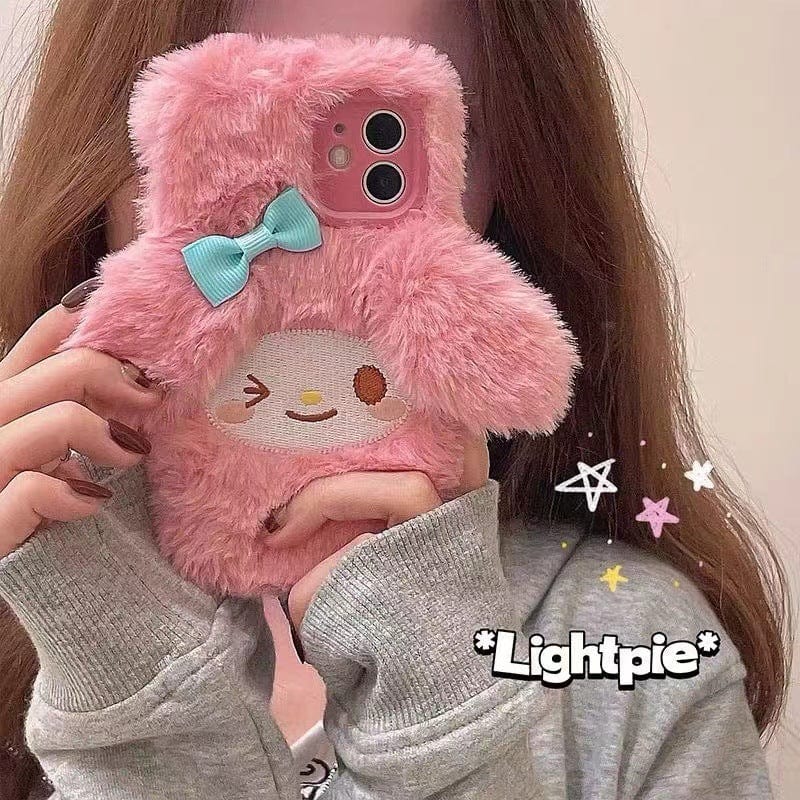 Cute My Melody Plush iPhone Case - ArtGalleryZen