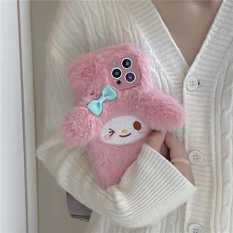 Cute My Melody Plush iPhone Case - ArtGalleryZen