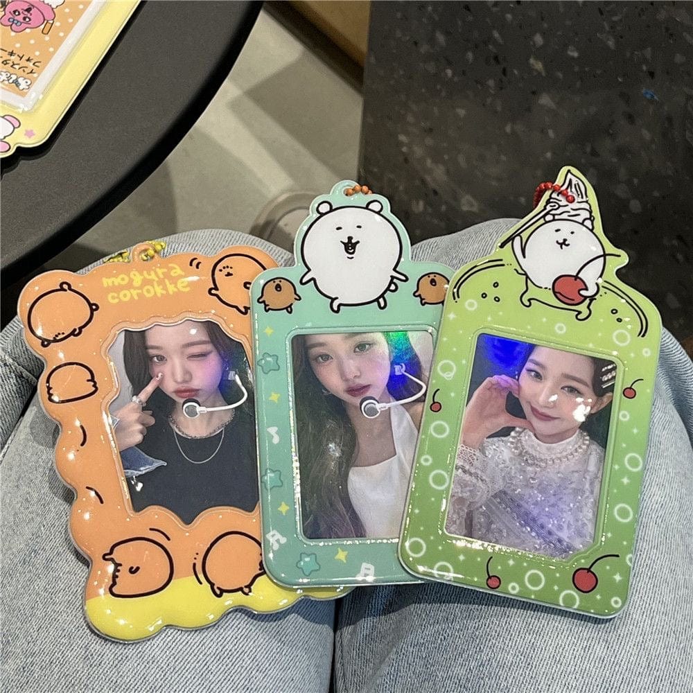Cute Nagono Mogura Korokke Kpop Keychain Photocard Holder - ArtGalleryZen