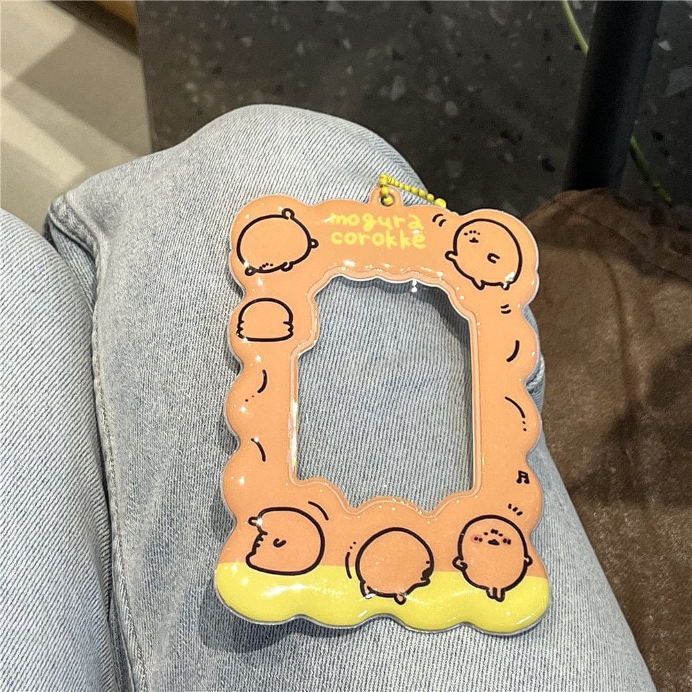 Cute Nagono Mogura Korokke Kpop Keychain Photocard Holder - ArtGalleryZen