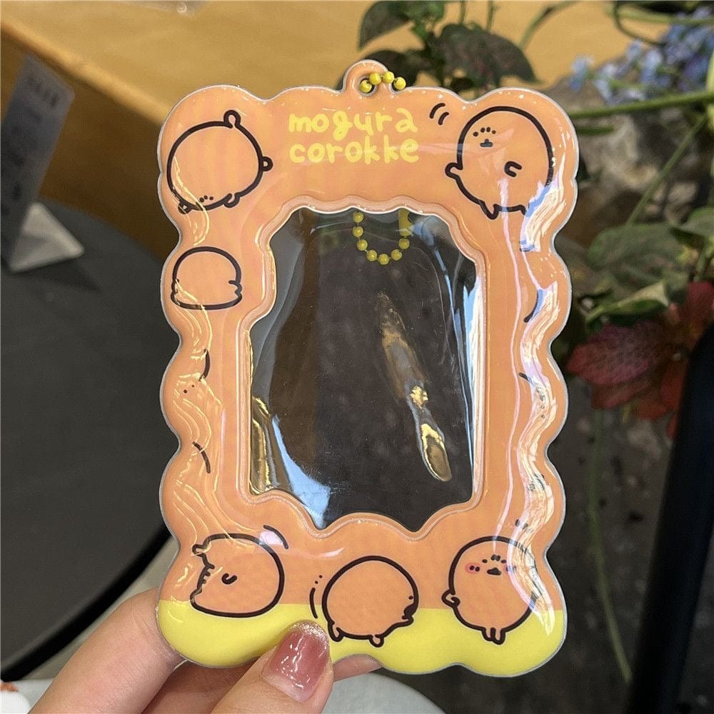 Cute Nagono Mogura Korokke Kpop Keychain Photocard Holder - ArtGalleryZen
