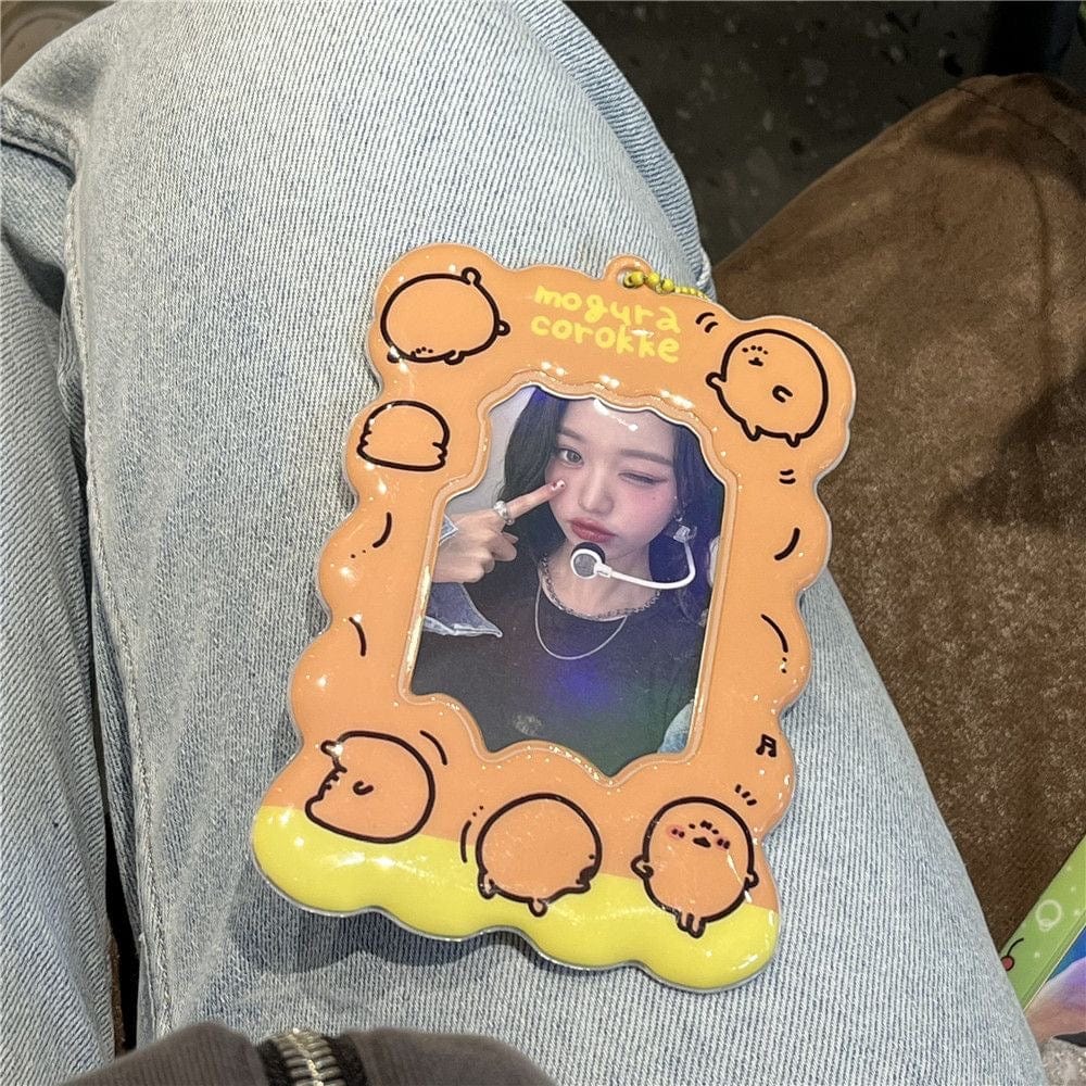 Cute Nagono Mogura Korokke Kpop Keychain Photocard Holder - ArtGalleryZen