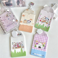 Thumbnail for Cute Onigiri Pudding Panda Kpop Keychain Photocard Holder - ArtGalleryZen