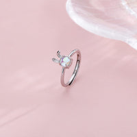Thumbnail for Cute Opal Rabbit Ring - ArtGalleryZen