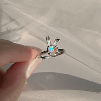 Thumbnail for Cute Opal Rabbit Ring - ArtGalleryZen