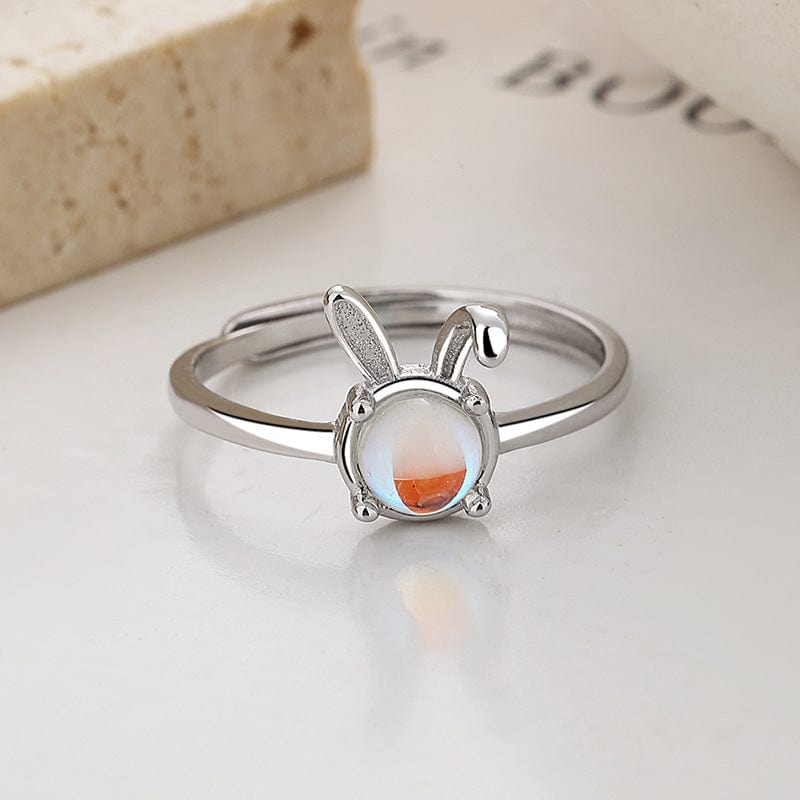 Cute Opal Rabbit Ring - ArtGalleryZen