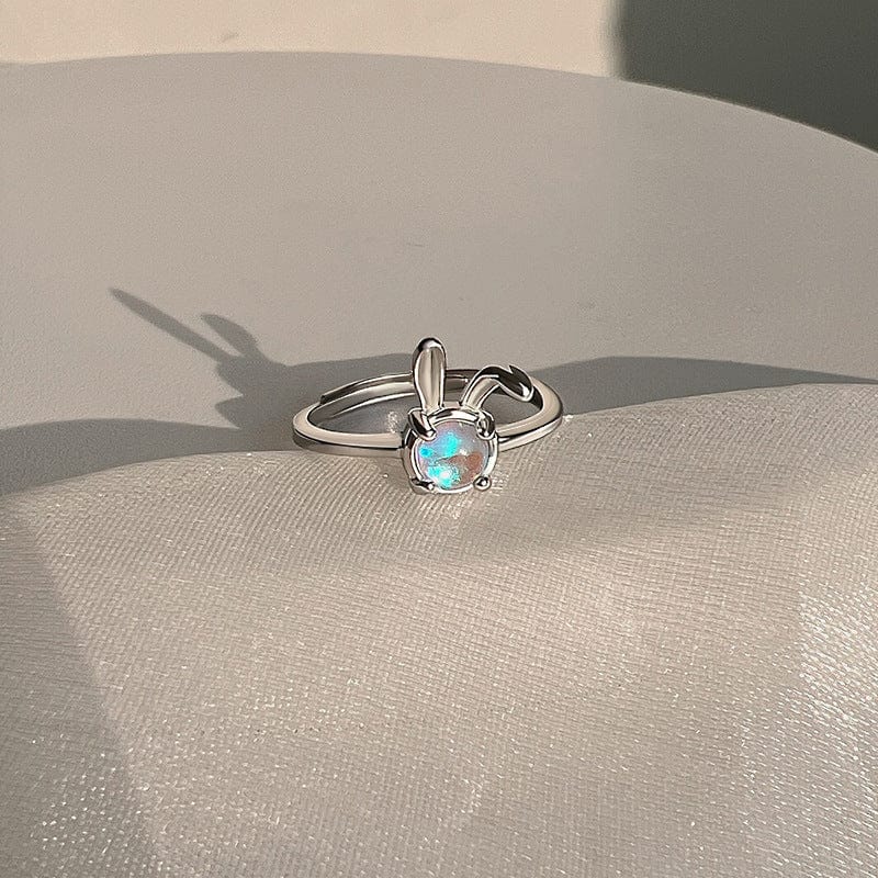 Cute Opal Rabbit Ring - ArtGalleryZen